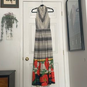 Gorgeous 1960s Floral Maxi Dress size XS